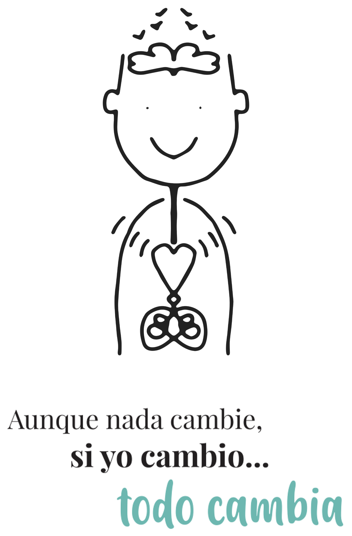 Dibujo de Marta Carneiro: Aunque nada cambie, si yo cambio… todo cambia
