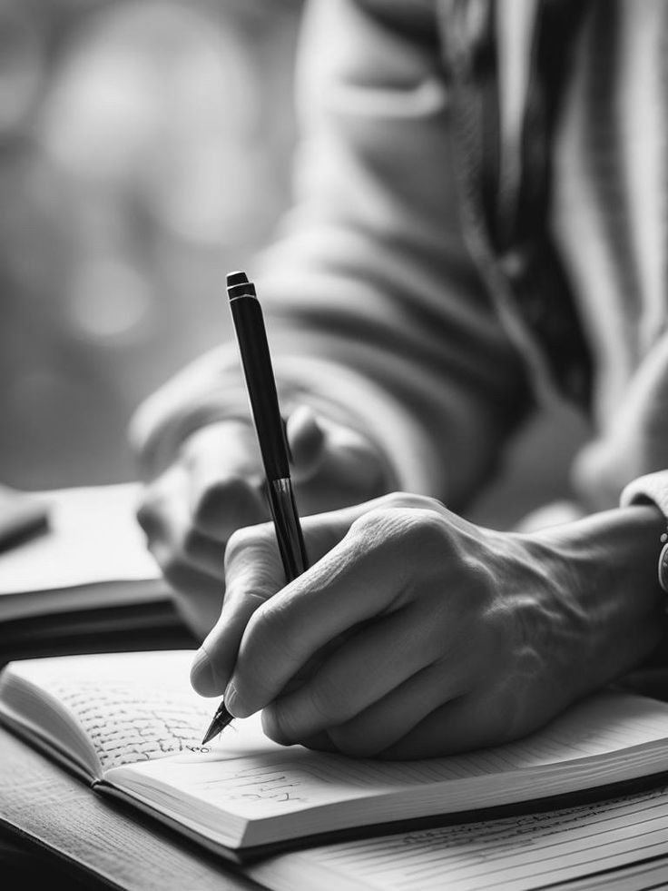 Persona escribiendo en una libreta
